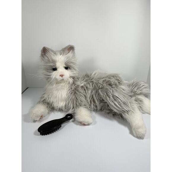 Ageless Innovations Joy For All Companion Pet Silver Cat Moves Sounds TESTED - Picture 6 of 10